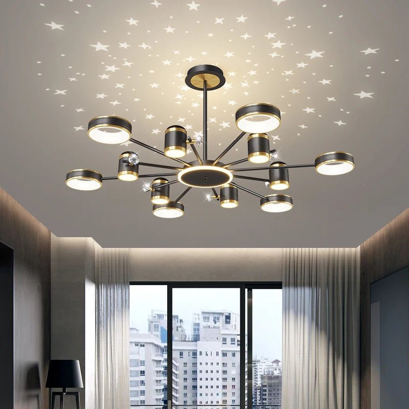 DT Night Modern Chandelier with 13 Lights - Lumen Attic