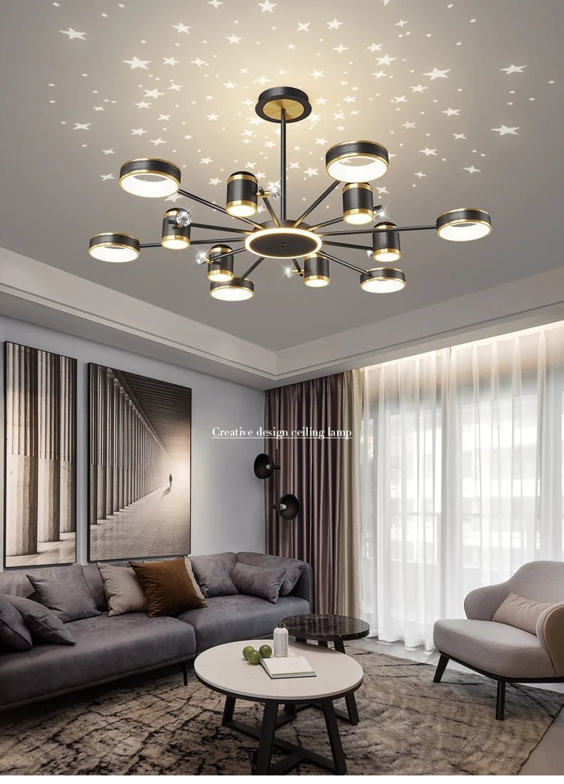 DT Night Modern Chandelier with 13 Lights - Lumen Attic