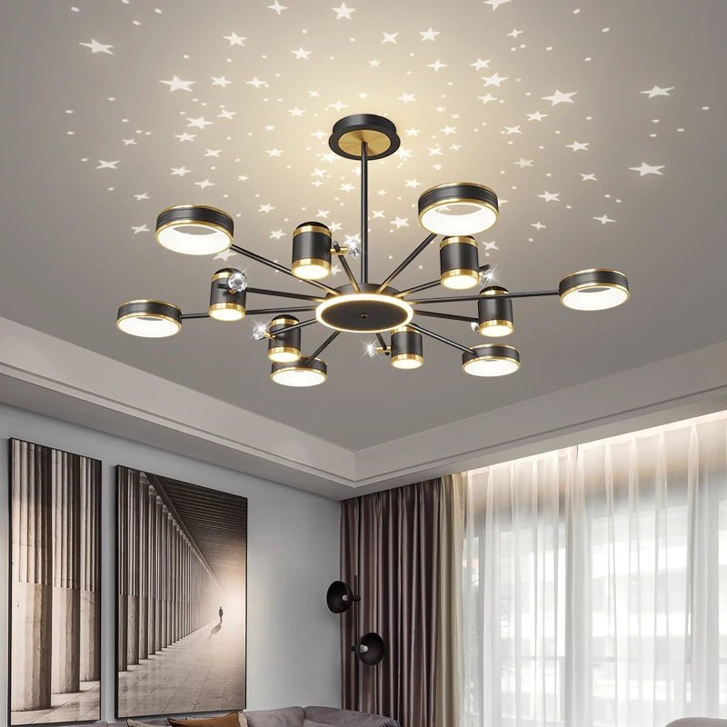 DT Night Modern Chandelier with 13 Lights - Lumen Attic