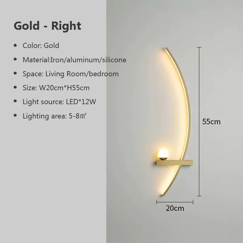 Eclipse Arc Wall Sconce Modern LED Accent Light - Lumen Attic