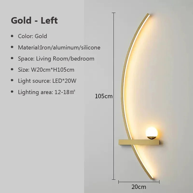 Eclipse Arc Wall Sconce Modern LED Accent Light - Lumen Attic