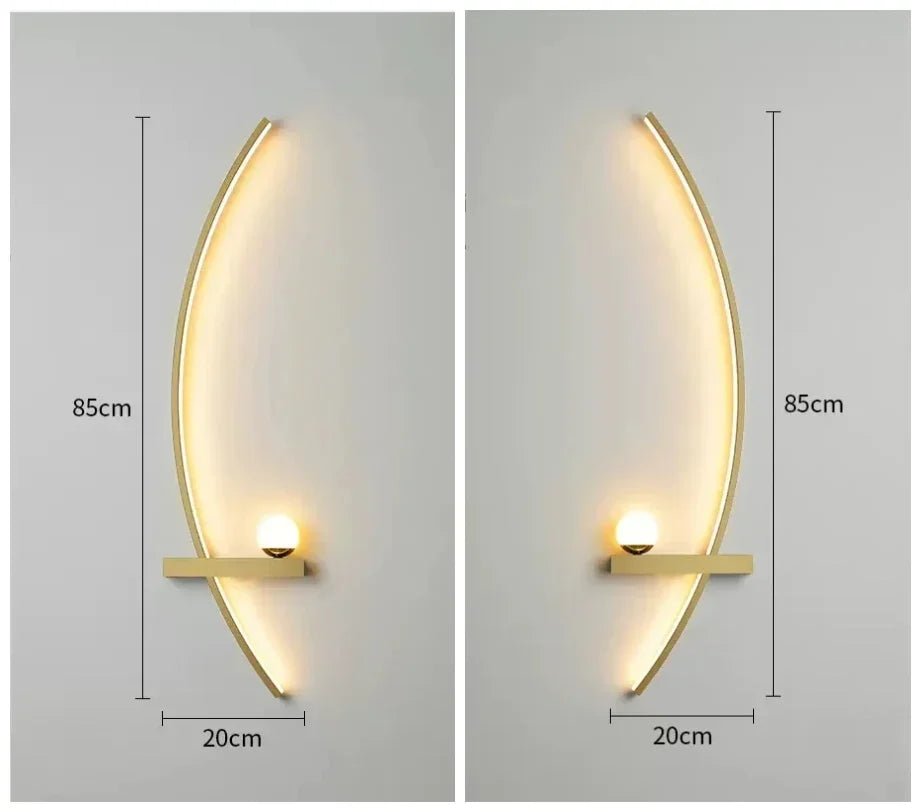 Eclipse Arc Wall Sconce Modern LED Accent Light - Lumen Attic