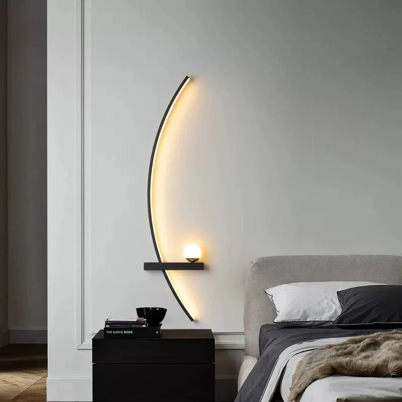 Eclipse Arc Wall Sconce Modern LED Accent Light - Lumen Attic