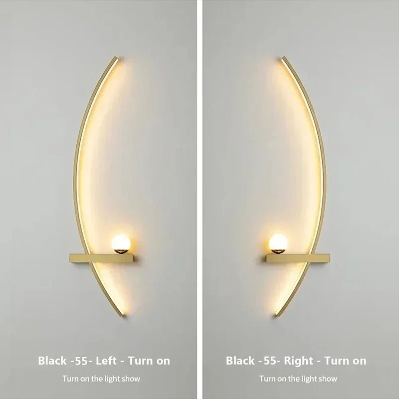 Eclipse Arc Wall Sconce Modern LED Accent Light - Lumen Attic