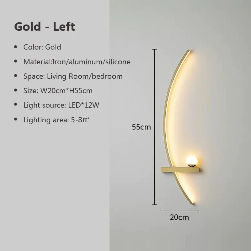 Eclipse Arc Wall Sconce Modern LED Accent Light - Lumen Attic