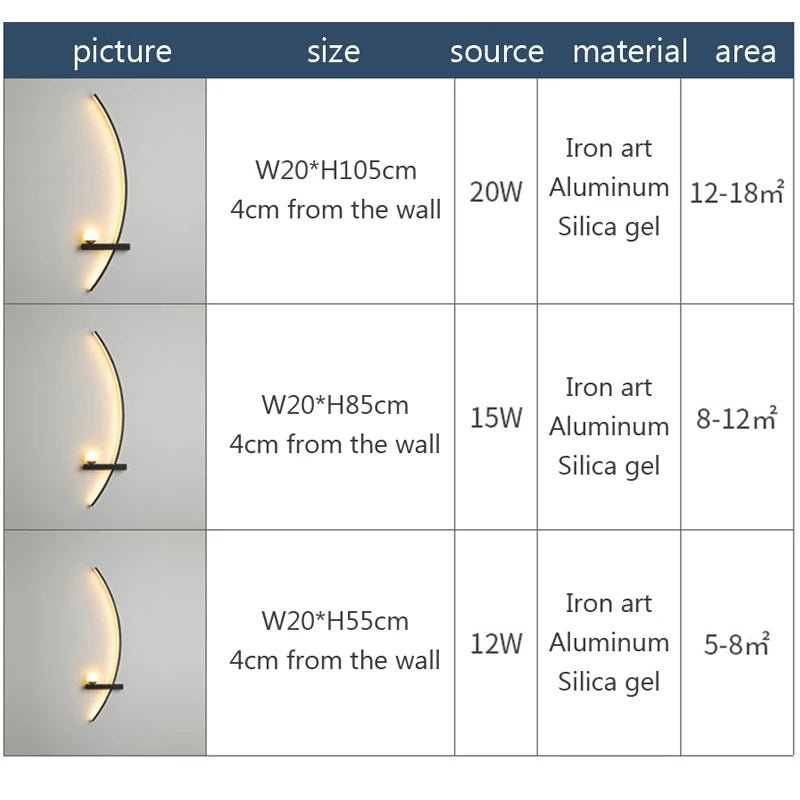 Eclipse Arc Wall Sconce Modern LED Accent Light - Lumen Attic