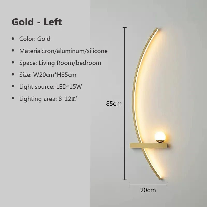 Eclipse Arc Wall Sconce Modern LED Accent Light - Lumen Attic