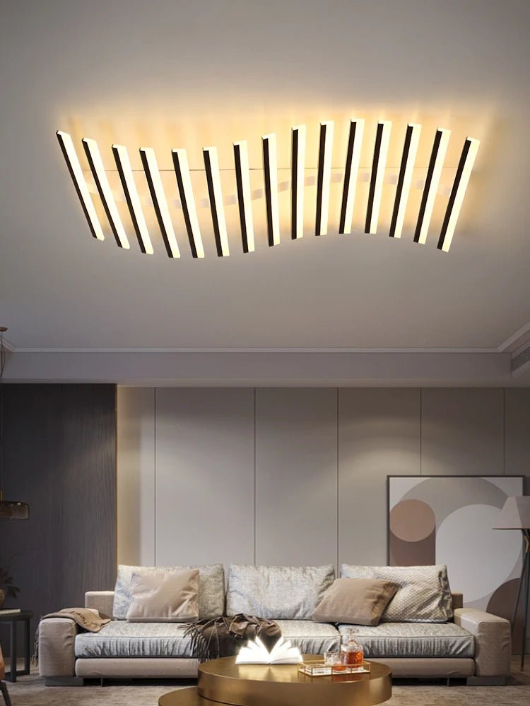 Emiso Wave Bar LED Modern Flush Mount Ceiling Light - Lumen Attic