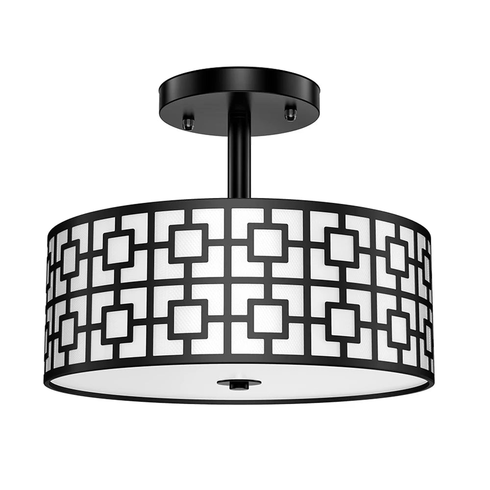 Envo Rustic Semi Flush Mount Ceiling Chandelier - Lumen Attic