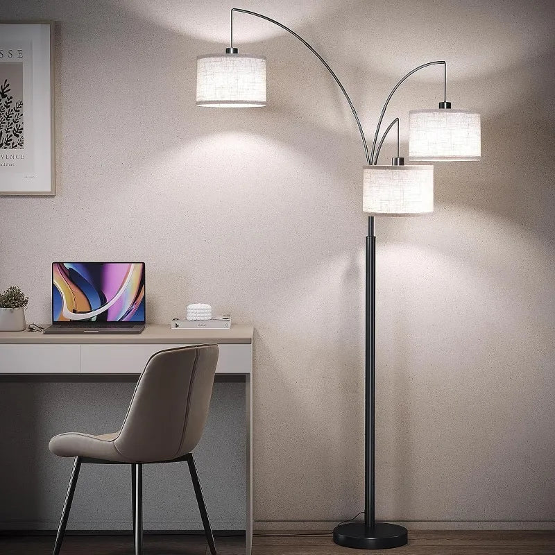 Fanzi 3 - Lights Arc Black Floor Lamp - Lumen Attic