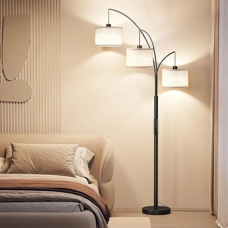 Fanzi 3 - Lights Arc Black Floor Lamp - Lumen Attic