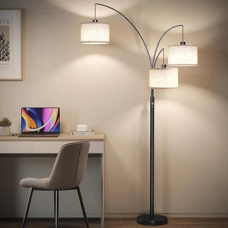 Fanzi 3 - Lights Arc Black Floor Lamp - Lumen Attic