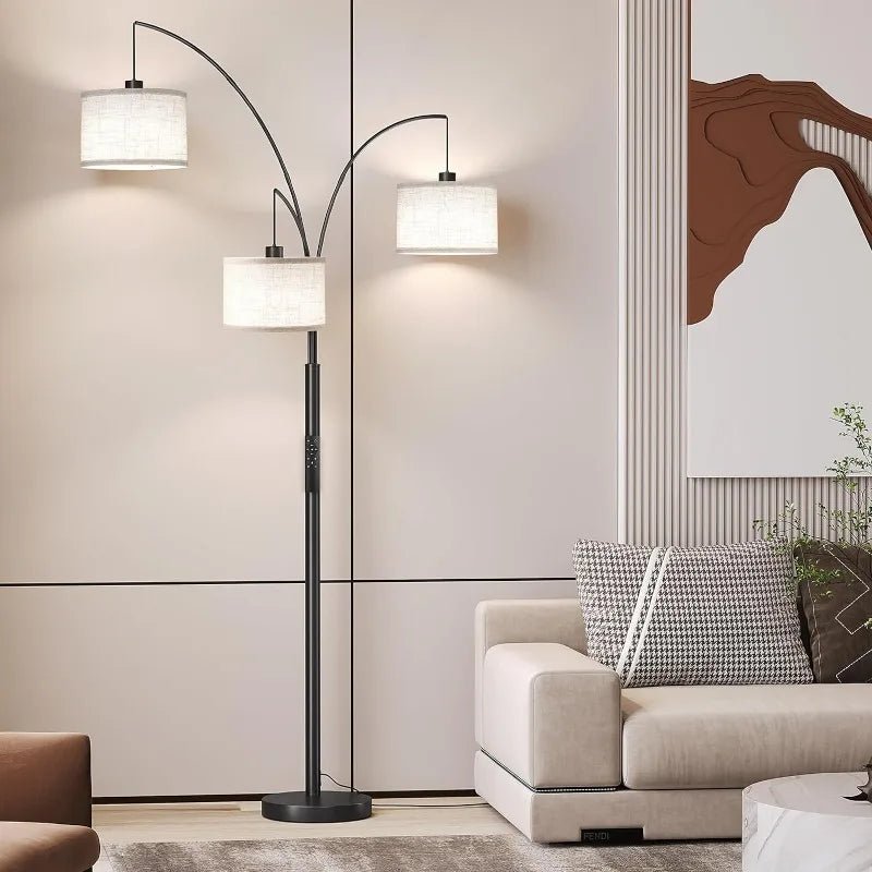 Fanzi 3 - Lights Arc Black Floor Lamp - Lumen Attic