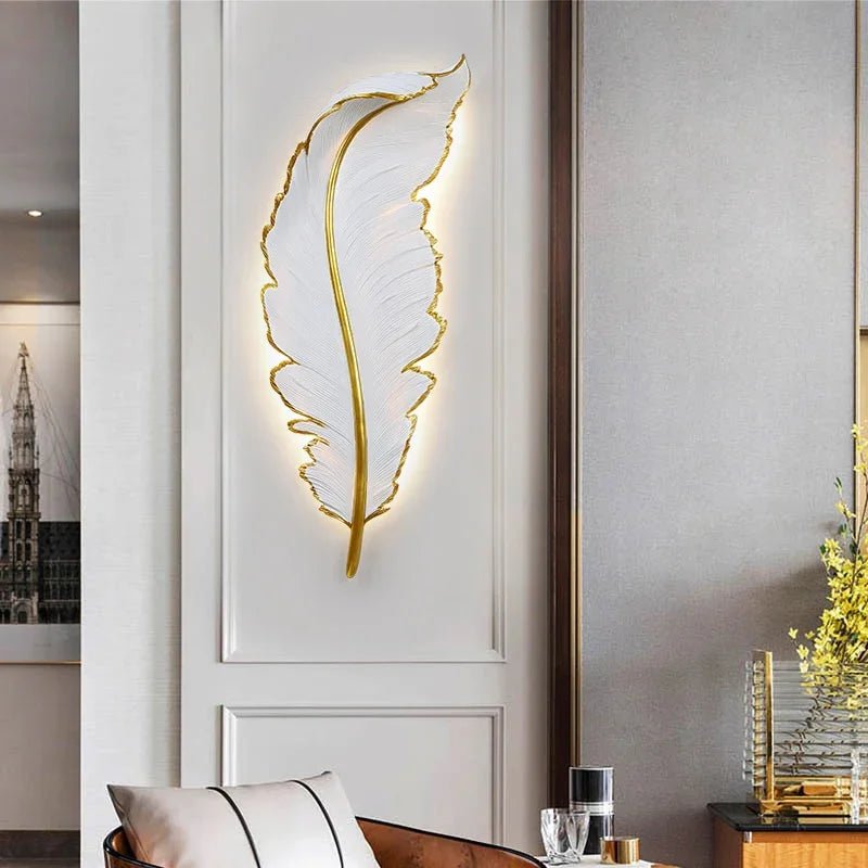 FeatherGlow Wall Sconce by LumiArt - Lumen Attic