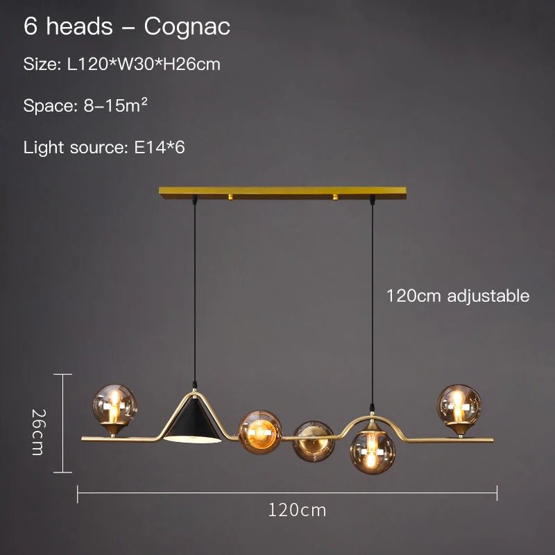 Glass Lampshade Home Appliance Lustre Nordic Dining Tables Bedroom Kitchen Lamp Ceiling Chandelier Decorations Chandeliers Room - Lumen Attic