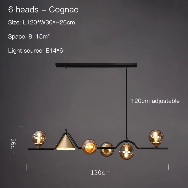 Glass Lampshade Home Appliance Lustre Nordic Dining Tables Bedroom Kitchen Lamp Ceiling Chandelier Decorations Chandeliers Room - Lumen Attic