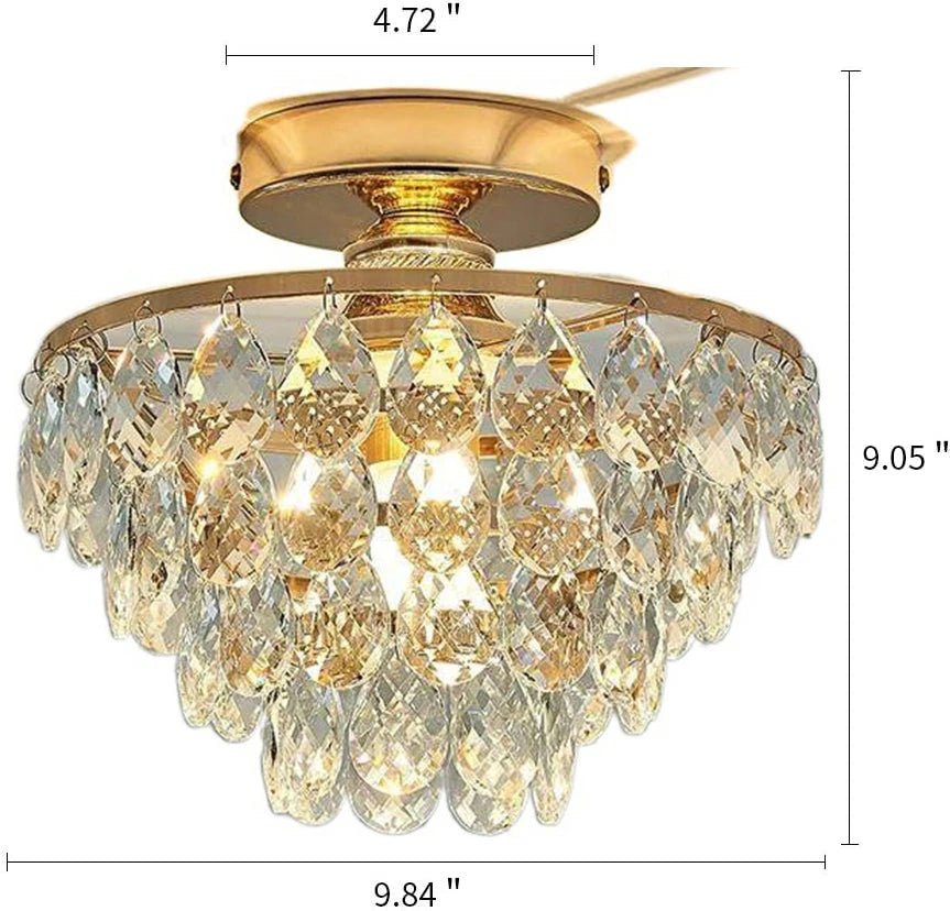 Hailey Maron French Style Semi Flush Chandelier - Lumen Attic