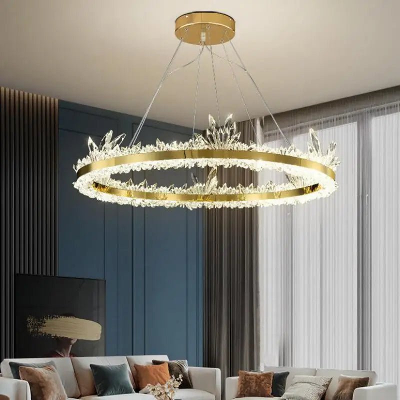 Helix Ceasar Ring Crystal Pendant Light - Lumen Attic