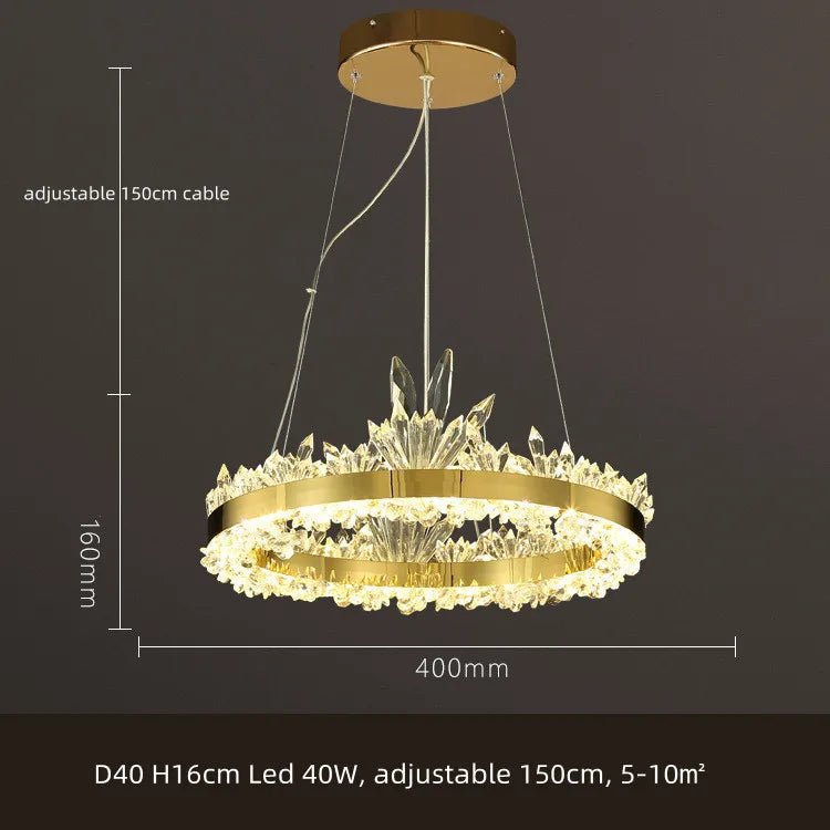 Helix Ceasar Ring Crystal Pendant Light - Lumen Attic