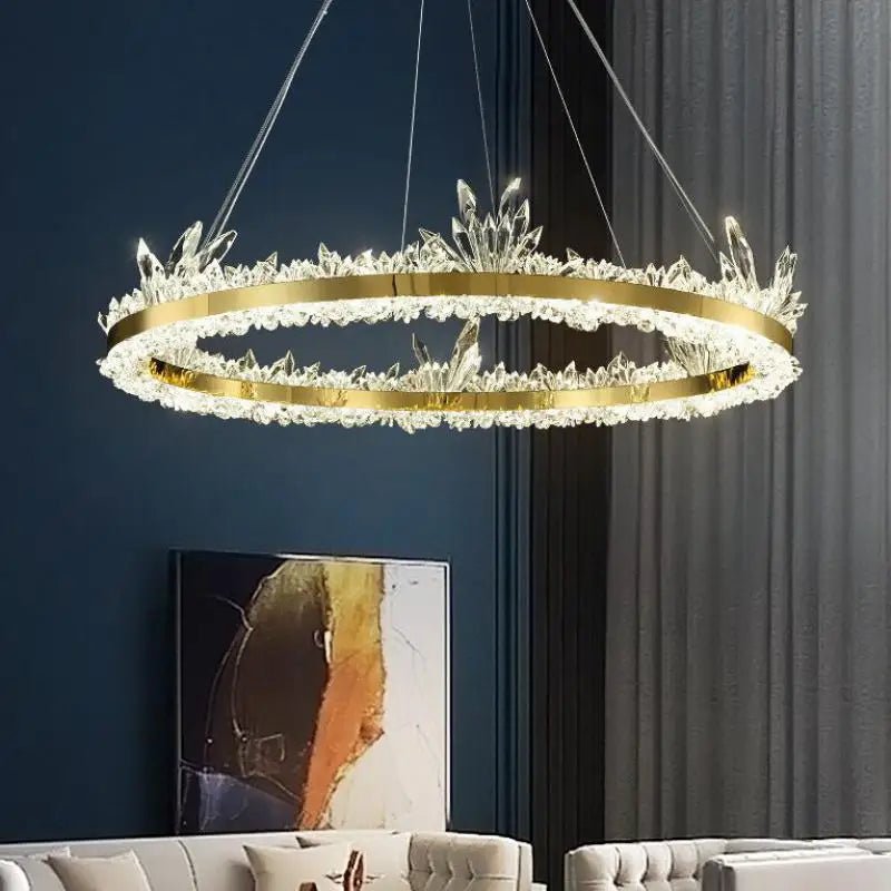 Helix Ceasar Ring Crystal Pendant Light - Lumen Attic