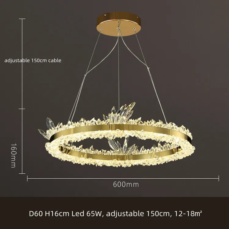 Helix Ceasar Ring Crystal Pendant Light - Lumen Attic