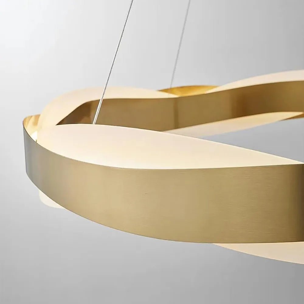 Helix Ring Chandelier by NovaLuxe Contemporary LED Pendant Light - Lumen Attic