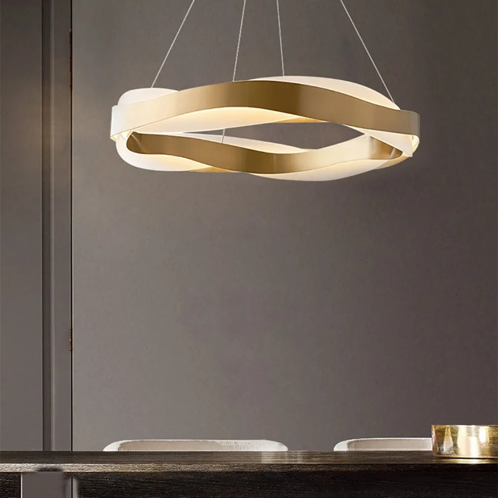 Helix Ring Chandelier by NovaLuxe Contemporary LED Pendant Light - Lumen Attic