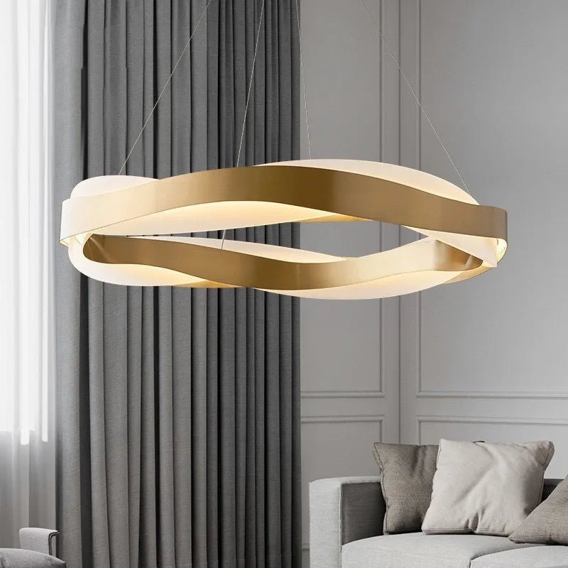 Helix Ring Chandelier by NovaLuxe Contemporary LED Pendant Light - Lumen Attic