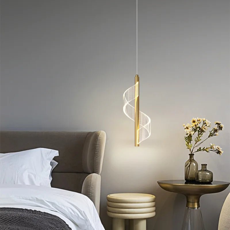 HelixRay LED Pendant Light Spiral Hanging Lamp - Lumen Attic