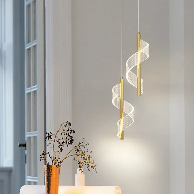 HelixRay LED Pendant Light Spiral Hanging Lamp - Lumen Attic