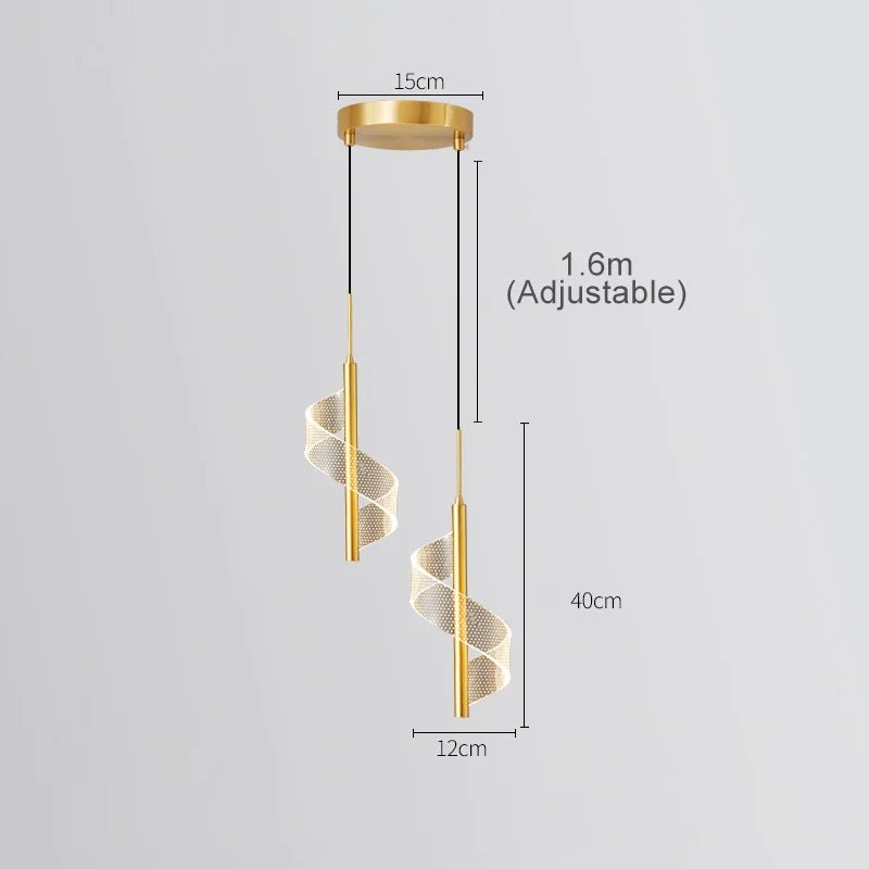 HelixRay LED Pendant Light Spiral Hanging Lamp - Lumen Attic