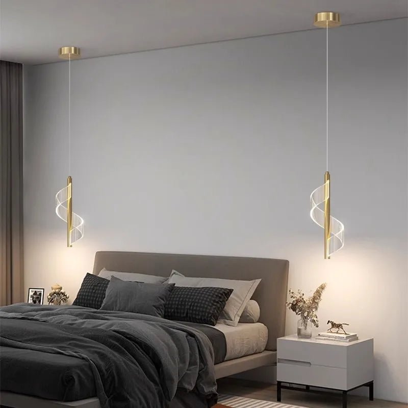 HelixRay LED Pendant Light Spiral Hanging Lamp - Lumen Attic