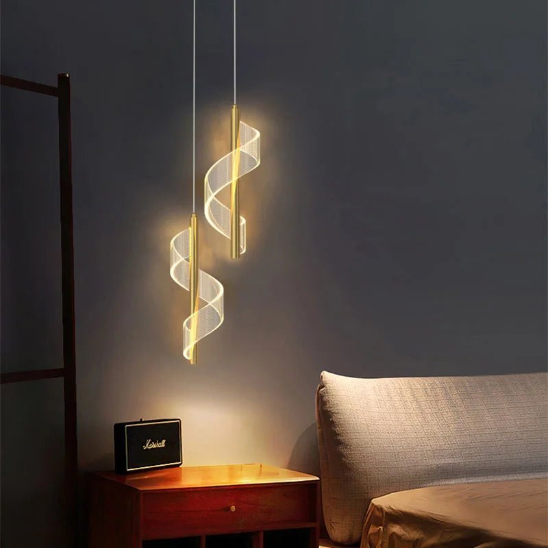 HelixRay LED Pendant Light Spiral Hanging Lamp - Lumen Attic