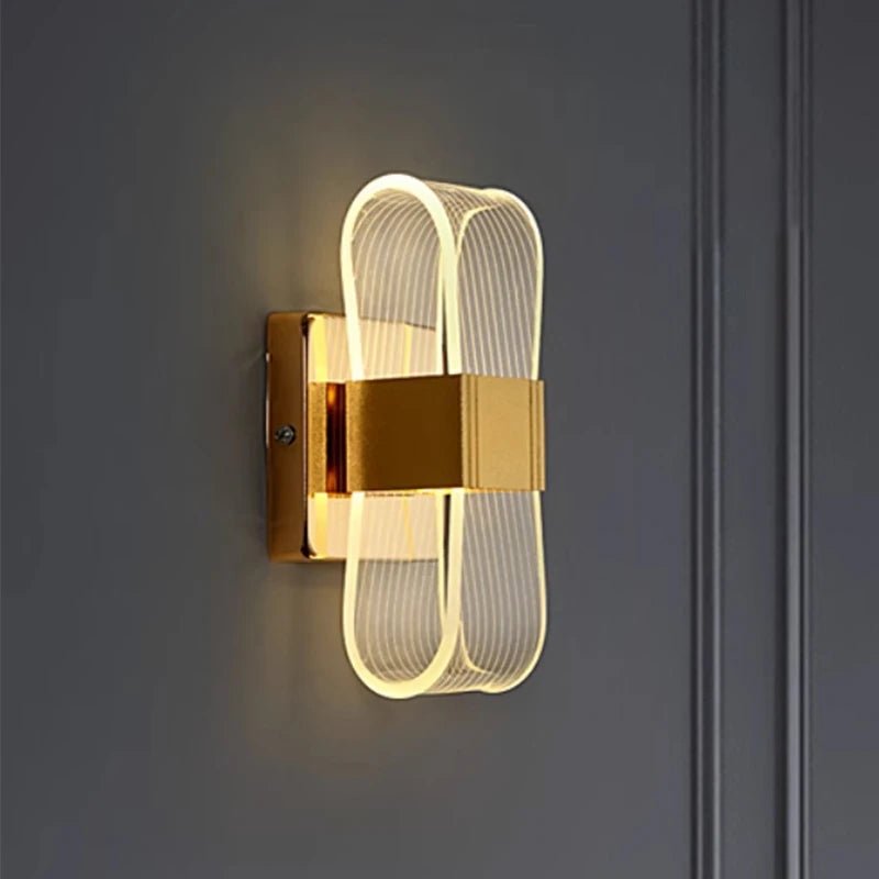 Inled Gold Painted Acrylic Wall Lamp - Lumen Attic