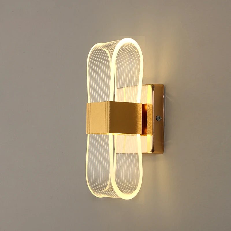 Inled Gold Painted Acrylic Wall Lamp - Lumen Attic