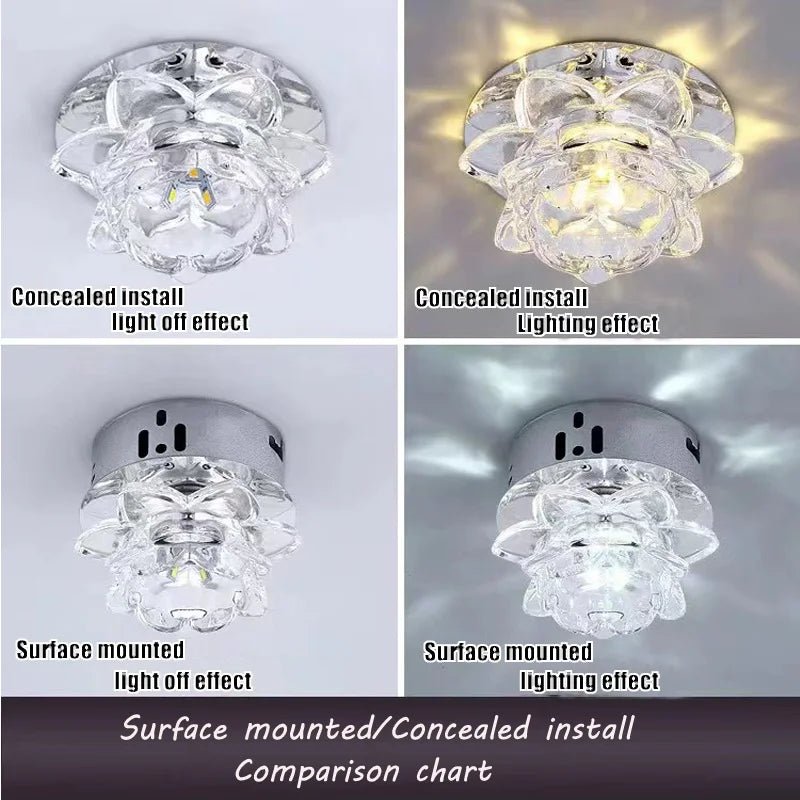 IPW Crystal Ceiling Light Polished Finish - Lumen Attic