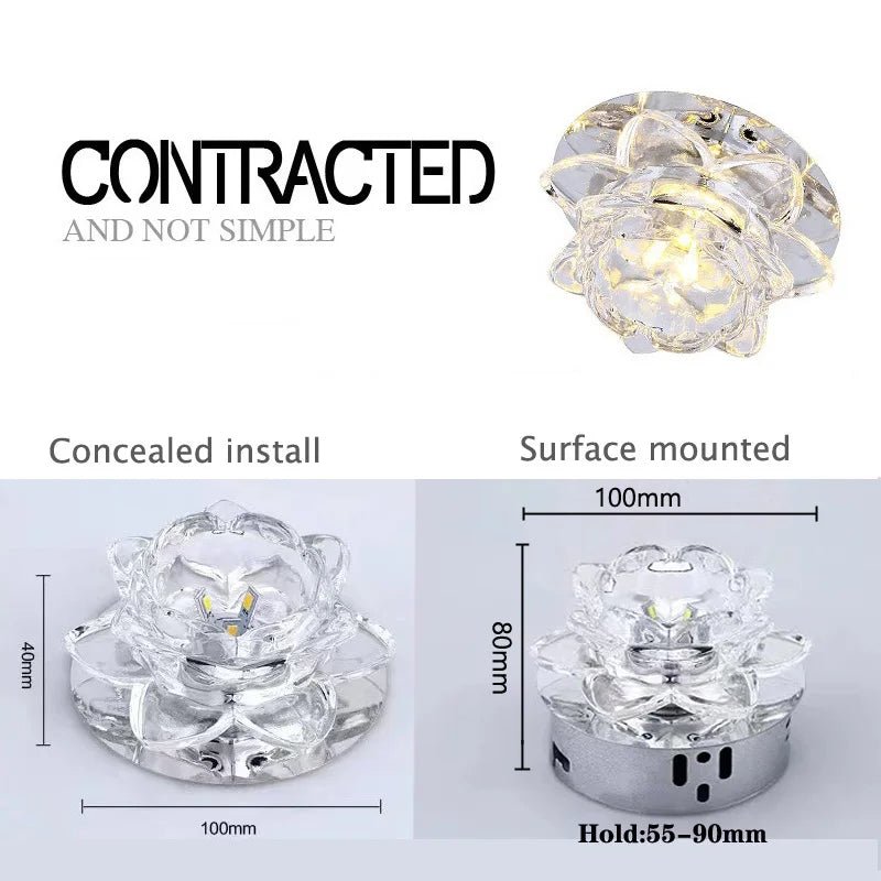 IPW Crystal Ceiling Light Polished Finish - Lumen Attic