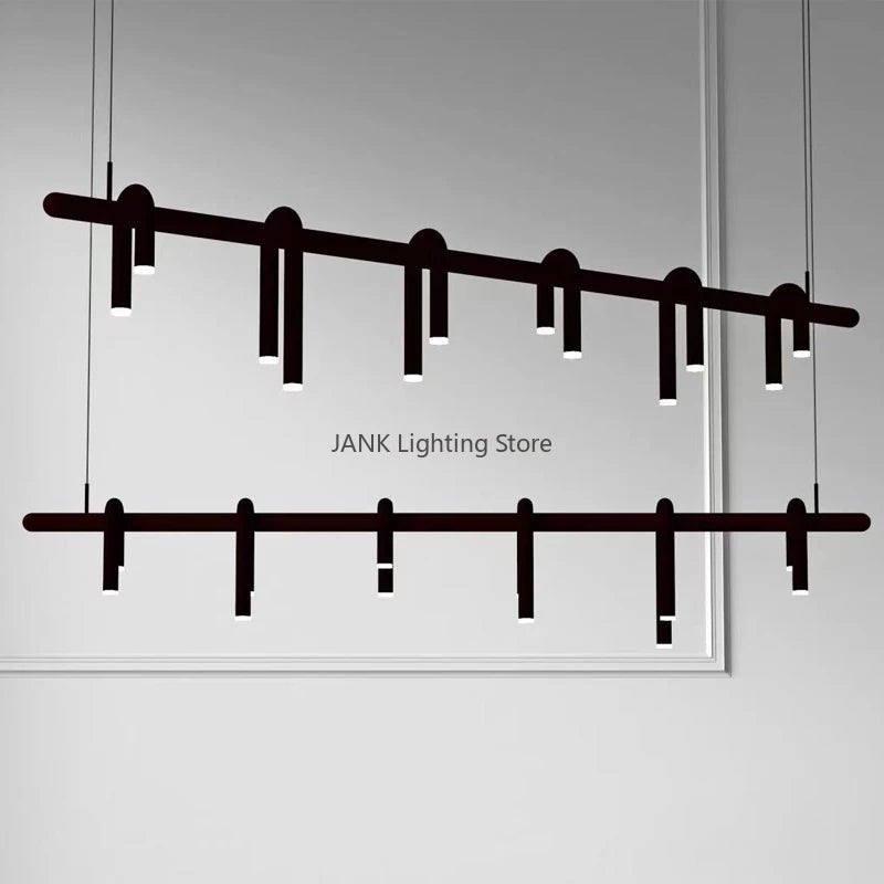 Jank PipeFlow Industrial LED Chandelier - Lumen Attic