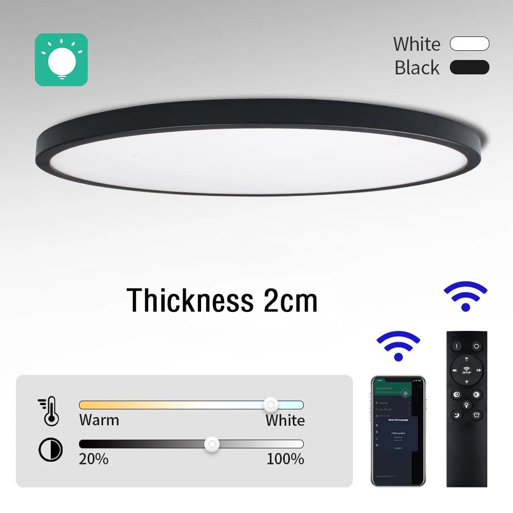 JianJian Ultra Thin LED Flush Mount Light - Lumen Attic