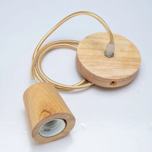 Joyin Minimalist E27 Socket Wood Pendant Lamp - Lumen Attic