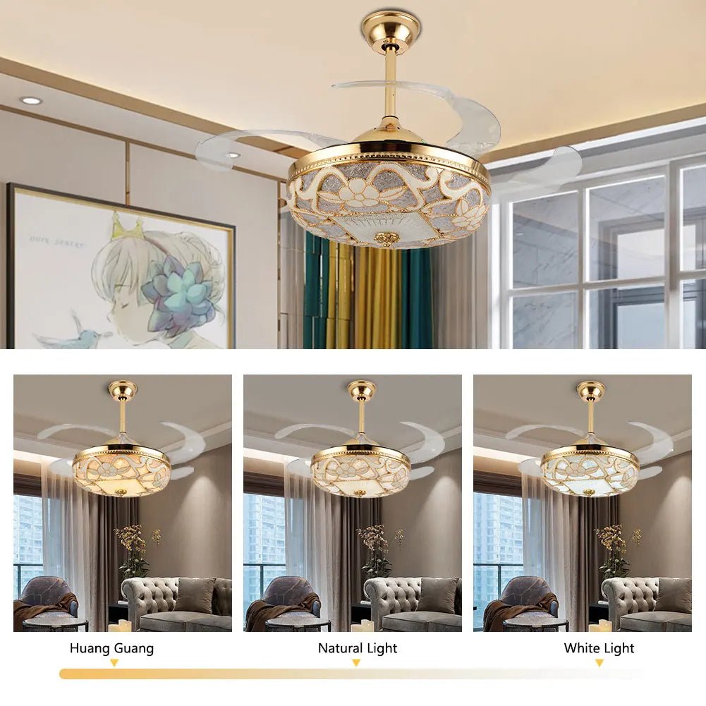 KANING Limted Series YJ Golden Ceiling Fan - Lumen Attic