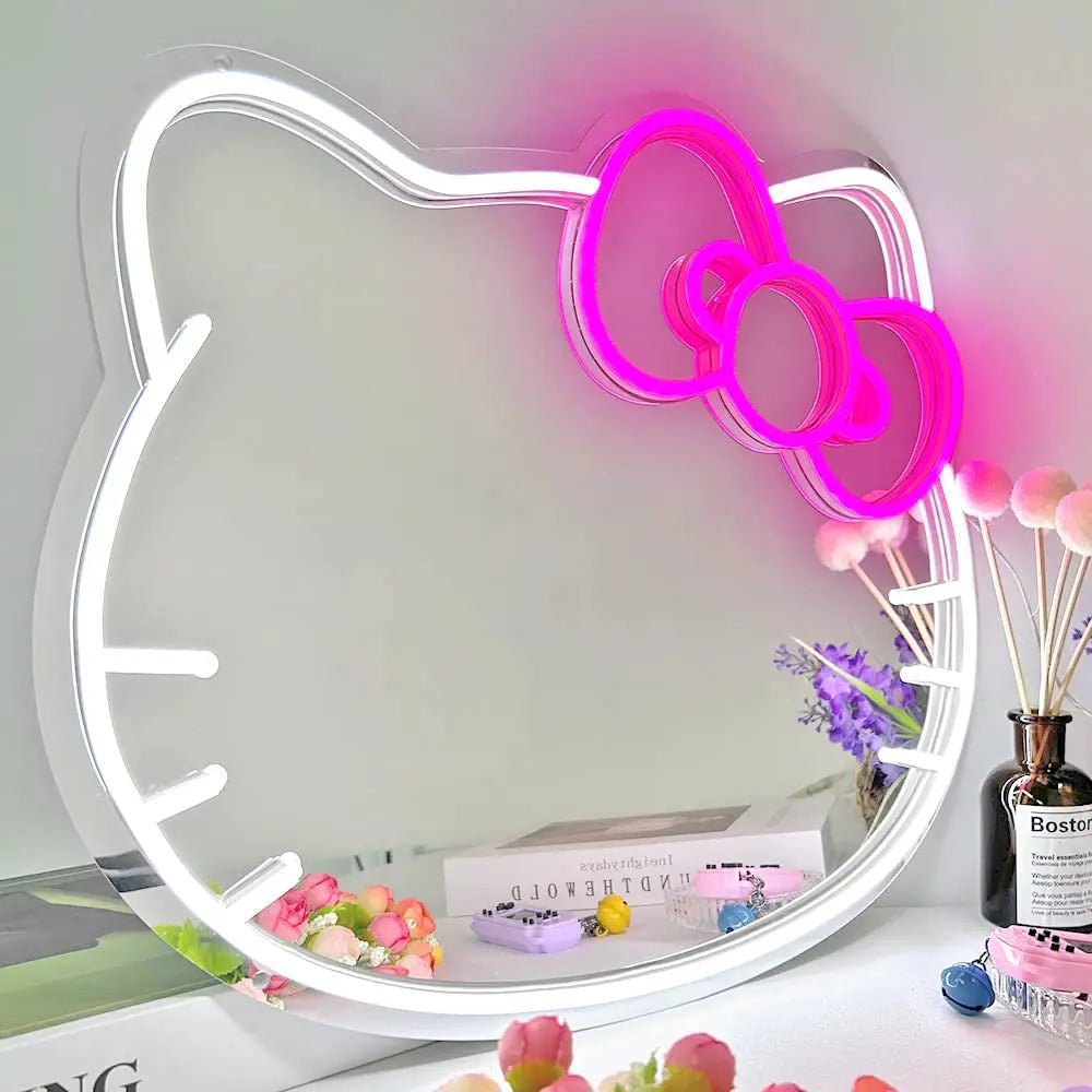 Kitty Mirror Neon Sign - Lumen Attic