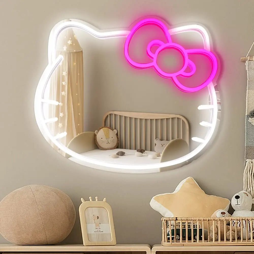 Kitty Mirror Neon Sign - Lumen Attic