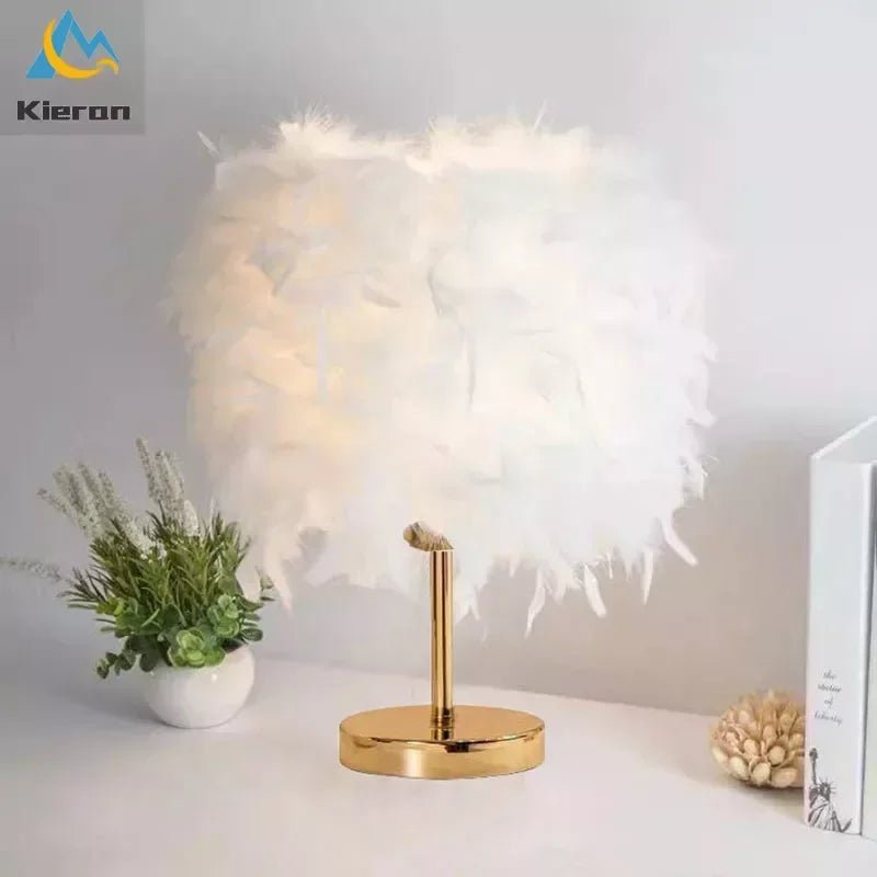 Lava Corki Feather Table Lamp - Lumen Attic