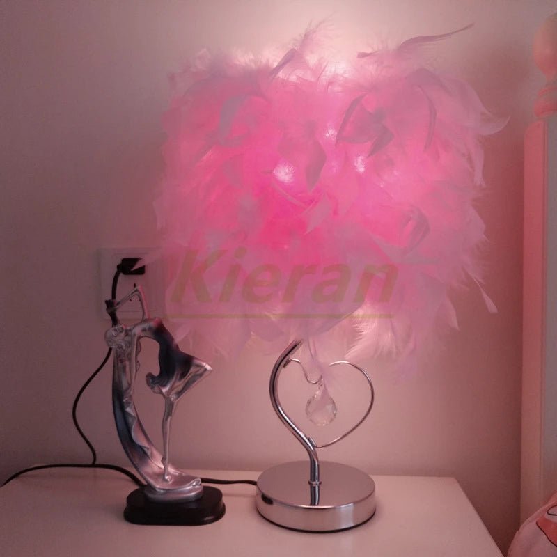 Lava Corki Feather Table Lamp - Lumen Attic