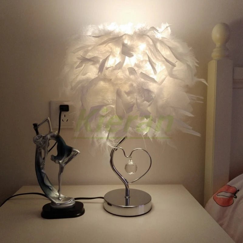 Lava Corki Feather Table Lamp - Lumen Attic