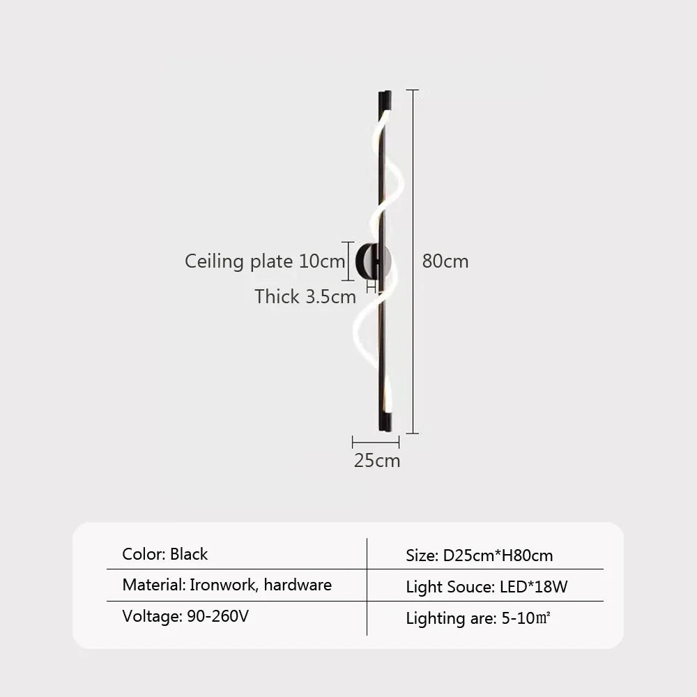 CETANT TwirlLux Wall Sconce Modern LED Light - Lumen Attic