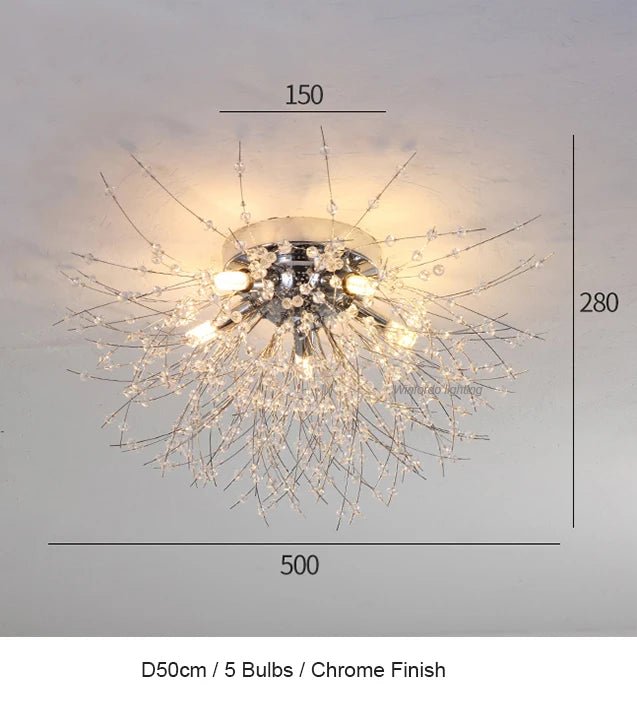 Lism Crystal Blossom Ceiling Light Elegant - Lumen Attic