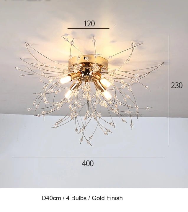 Lism Crystal Blossom Ceiling Light Elegant - Lumen Attic