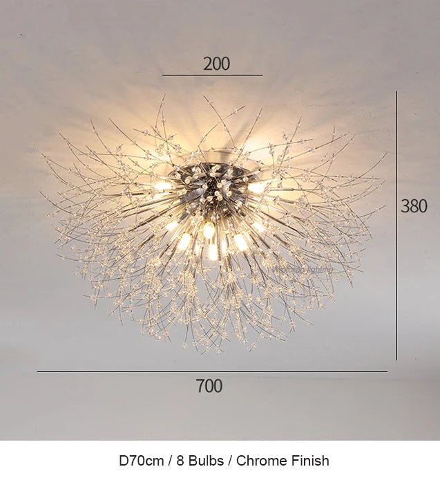 Lism Crystal Blossom Ceiling Light Elegant - Lumen Attic